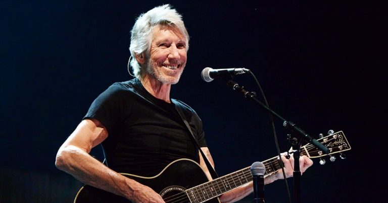 Ex-Pink Floyd frontman Roger Waters performing live