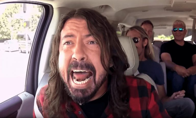 Dave Grohl and Foo Fighters in the Carpool Karaoke car