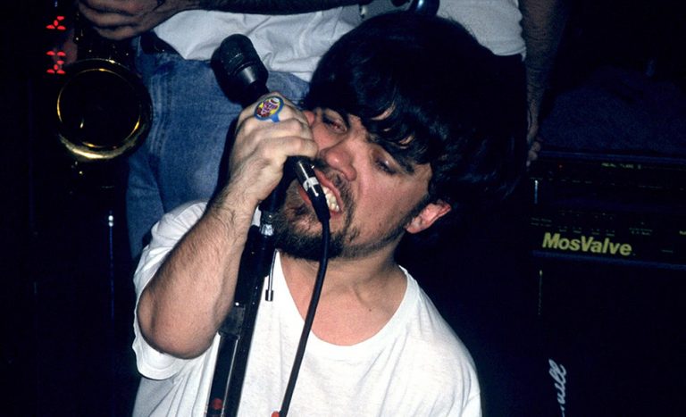 US actor Peter Dinklage performing with punk band Whizzy