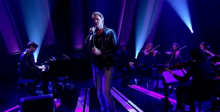 Josh Homme & Dean Fertita of Queens Of The Stone Age on Later... With Jools Holland with a string section
