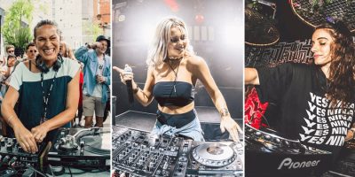 Female Australian DJs Jnett, Tigerlily and Nina Las Vegas