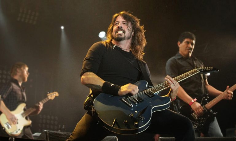 Dave Grohl ontage with the Foo Fighters