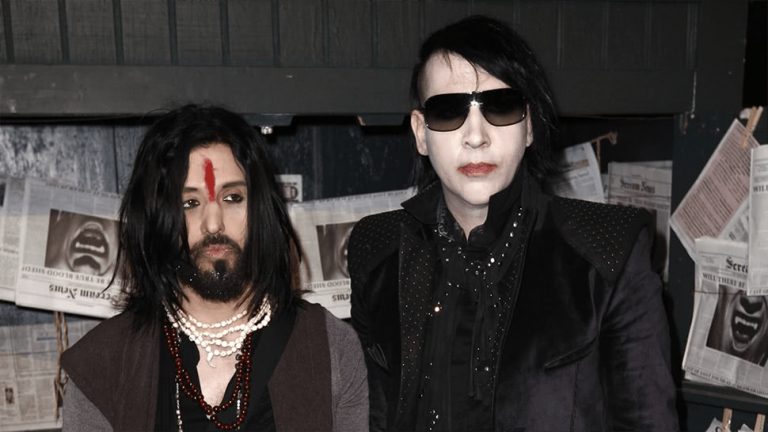 Former Marilyn Manson bassist Twiggy Ramirez with Manson himself