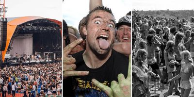 Images of the Big Day Out, No Sleep Til, and Sunbury Pop Festivals