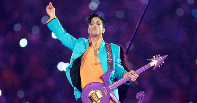 Funk-rock legend Prince performing live