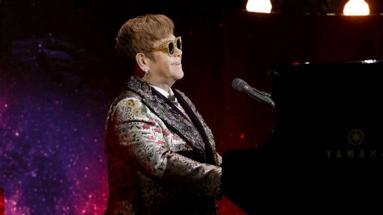 Music legend Elton John performing live
