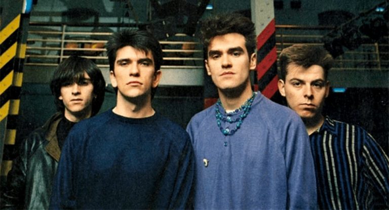 The Smiths in a press shot from the '80s. Second guitarist Craig Gannon is not pictured.