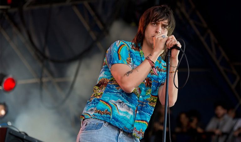 Julian Casablancas of The Strokes and The Voidz performing live