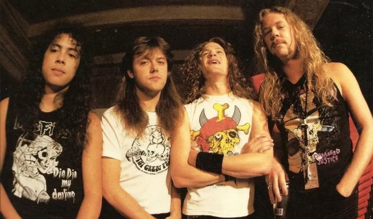 Thrash metal legends Metallica, pictured in the late '80s