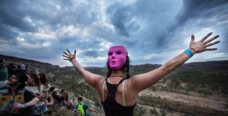 Image of an attendee at the Wide Open Space music festival