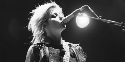 Brody Dalle of The Distillers performing live