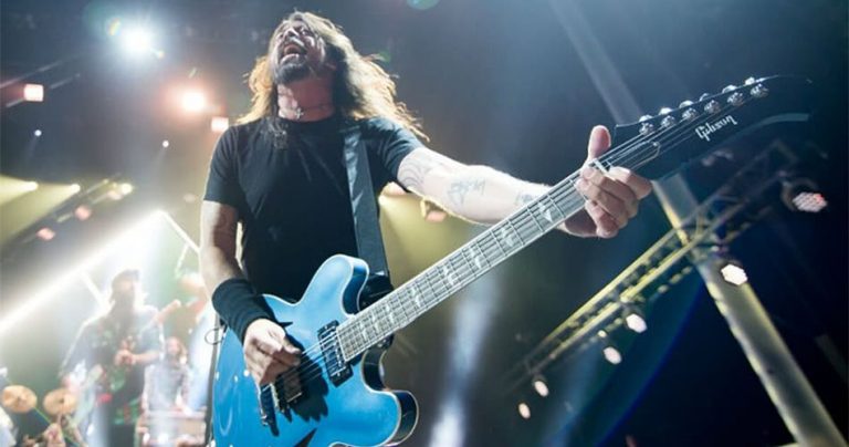 The Foo Fighters performing Houston, Texas recently