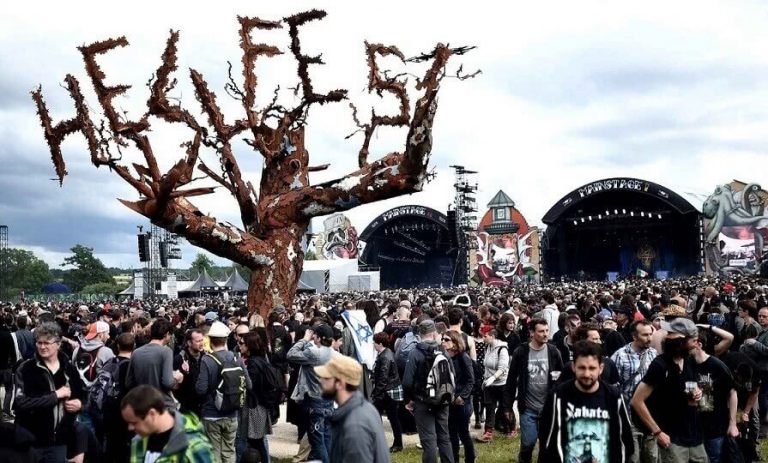 Image of the crowd at French music festival Hellfest