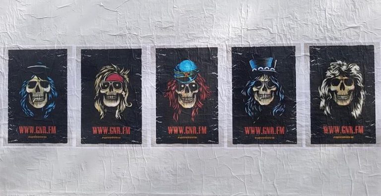 Image of the Guns N' Roses posters popping up in Sydney and Melbourne