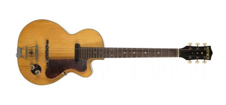 The Hoffner Club 40, the first electric guitar used by George Harrison.