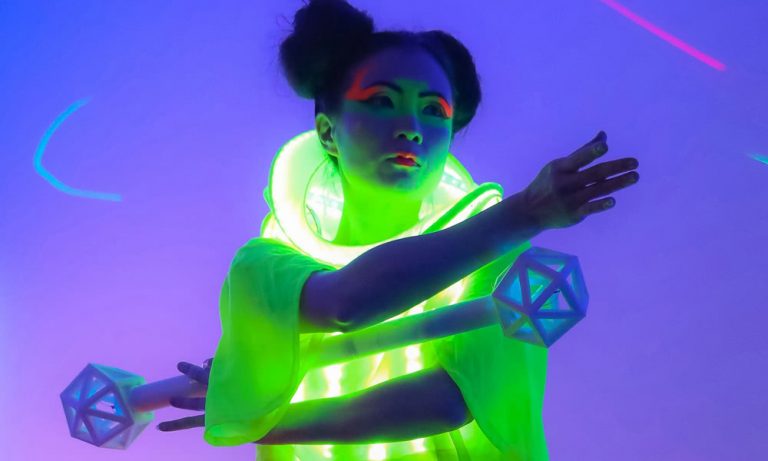 A neon outfit from Vivid Sydney 2018