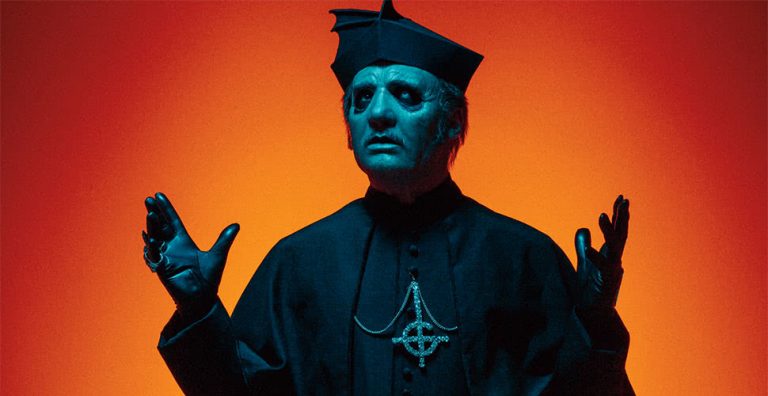 Ghost frontman Tobias Forge as Cardinal Copia
