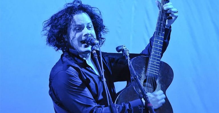 Former frontman of The White Stripes, Jack White, performing live