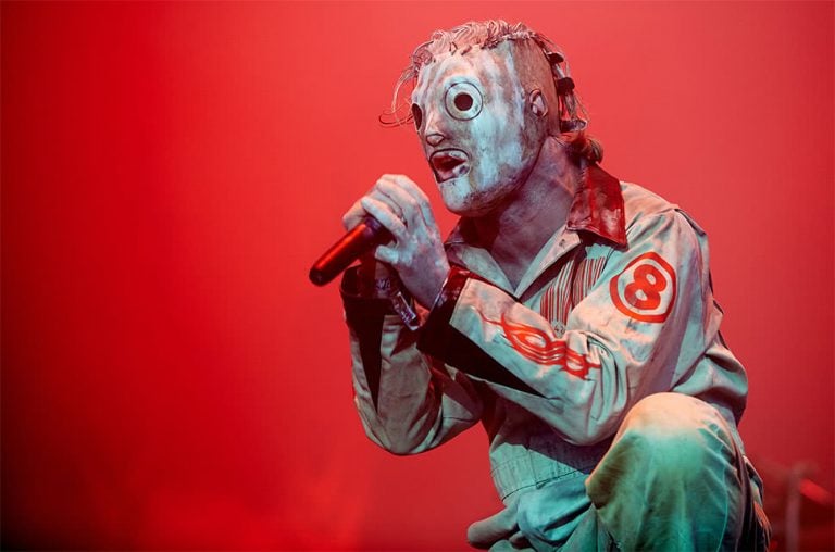 Corey Taylor of Slipknot performing live.