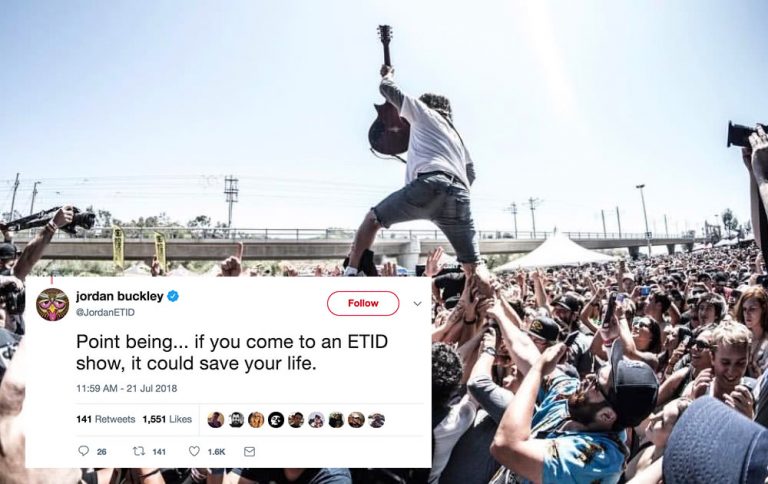 Every Time I Die guitarist spitting beer saved a fans life