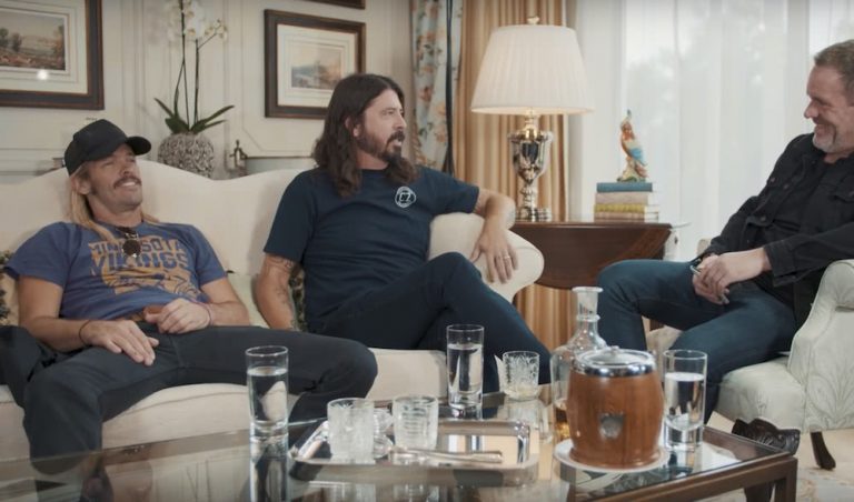 taylor hawkins and dave-grohl-The Chris Moyles Show
