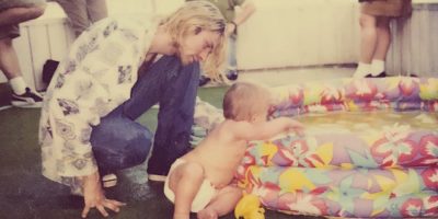 Kurt Cobain with Frances Bean