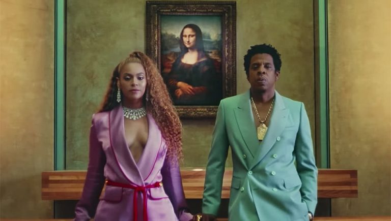 Jay-Z and Beyoncé at the Louvre for their 'Apeshit' video.