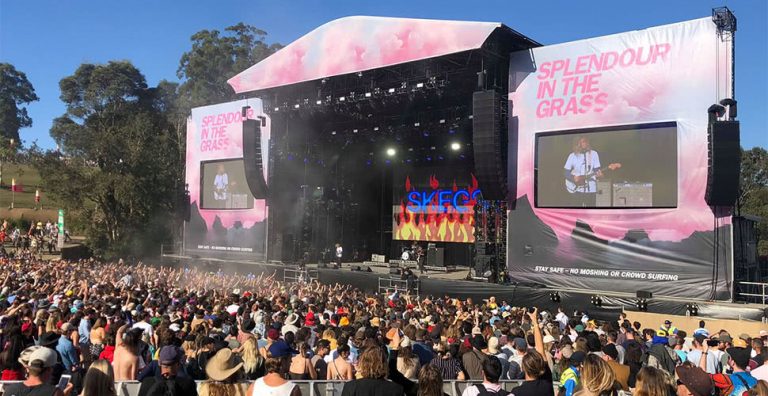 Skegss performing onstage at Splendour In The Grass