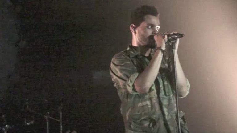 Abel Tesfaye, performing as The Weeknd for the first time