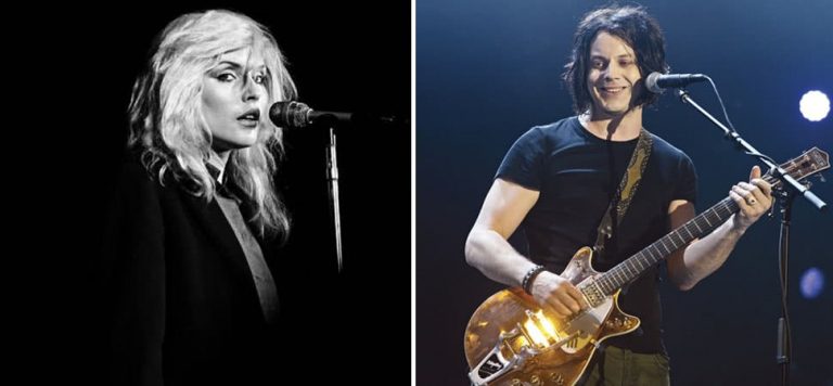 2 panel image of Jack White and Blondie