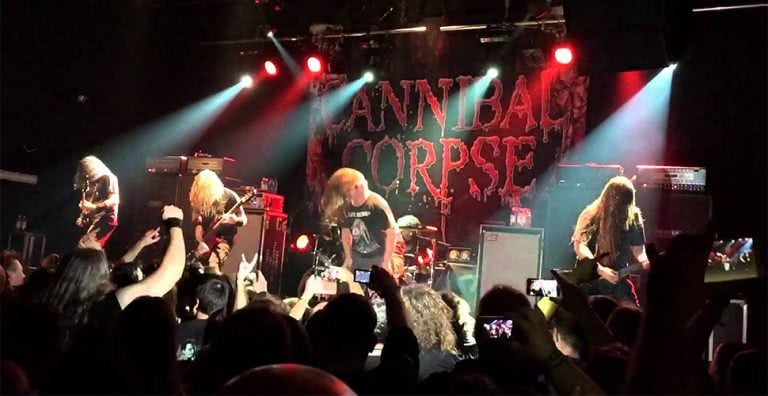 US death metal band Cannibal Corpse performing live