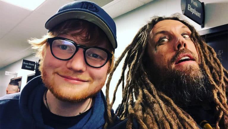 Ed Sheeran with Korn guitarist Brian “Head” Welch