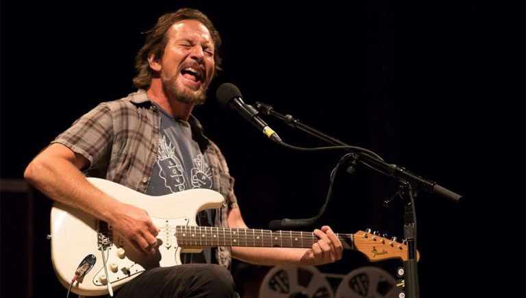 Eddie Vedder performing at the 2017 Ohana festival