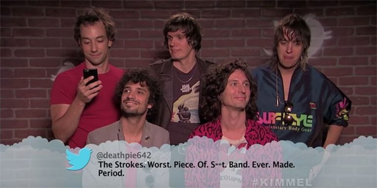 US rockers The Strokes reading mean Tweets