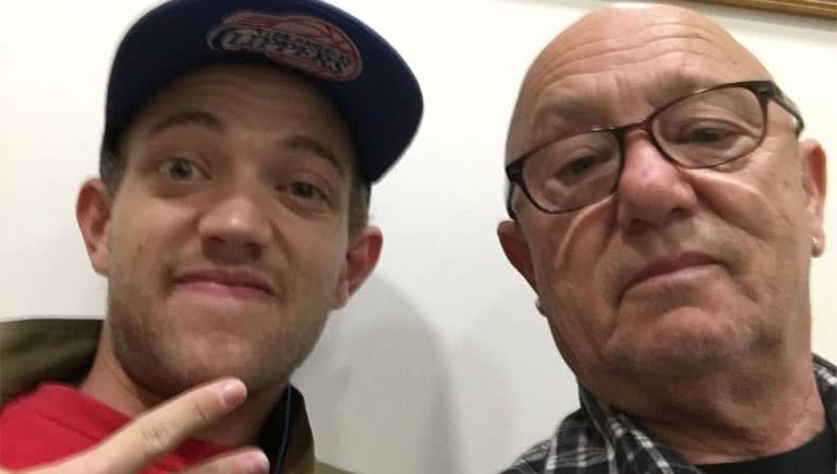 Angry Anderson with his late son Liam