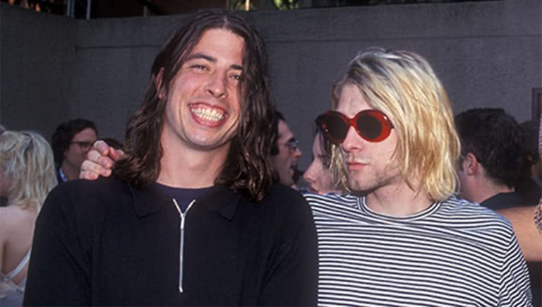 Dave Grohl and Kurt Cobain of Nirvana