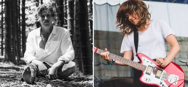 2 panel image of Ziggy Alberts and Courtney Barnett, triple j's most-played acts for the week