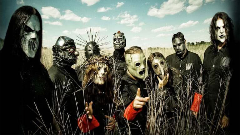 Promotional image of Slipknot from 2008