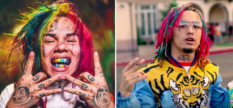 2 panel image of Tekashi 6ix9ine and Lil Pump, two of modern hip-hop's most popular acts