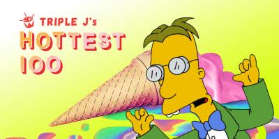 Image of The Simpsons' Professor Frink predicting the triple j Hottest 100