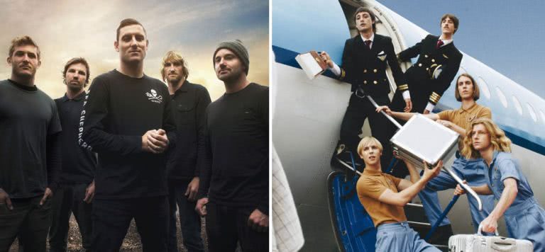 Parkway Drive and Parcels, two of the most-played acts on triple j this week