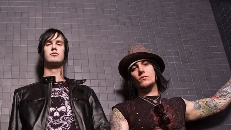 Late Avenged Sevenfold drummer The Rev with guitarist Synyster Gates