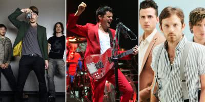 Three panel image of Silverchair, Muse, and Kings Of Leon, three artists who topped triple j's Hottest 100 of 2007