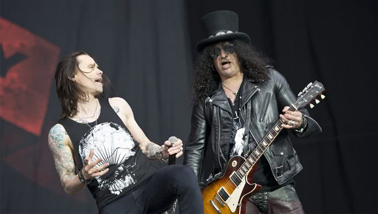 US rockers Myles Kennedy and Slash from Guns n Roses