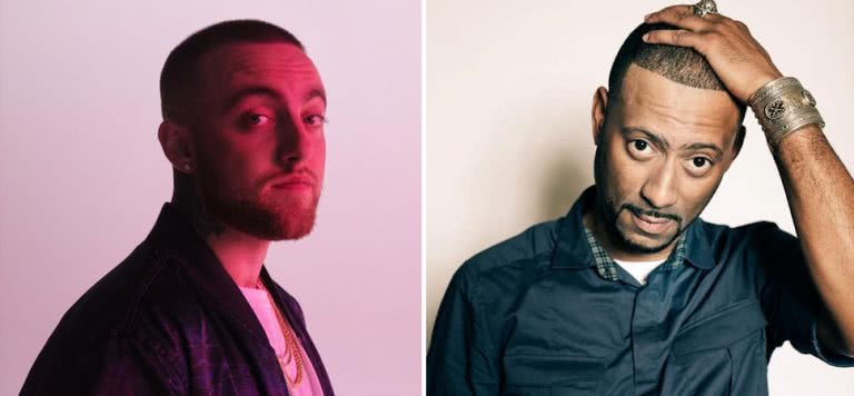 2 panel image of US musicians Mac Miller and Madlib
