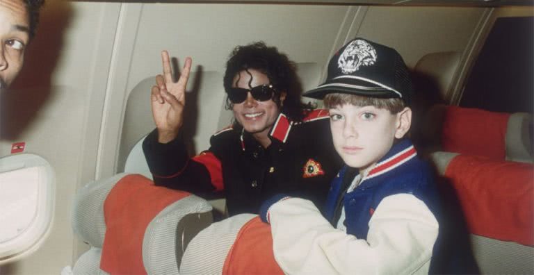 Michael Jackson pictured with a ten-year-old Jimmy Safechuck