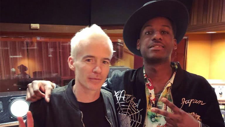 The Avalanches' Robbie Chater with Leon Bridges