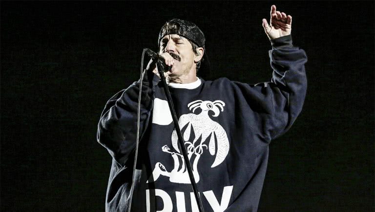 Red Hot Chili Peppers' Anthony Kiedis performing live in Egypt