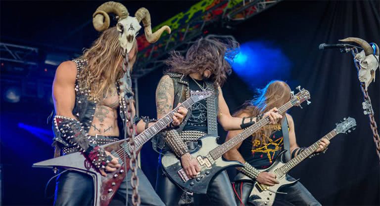 Metal outfit Destroyer 666 performing live
