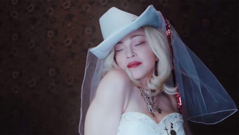 Screenshot from the announce video for 'Madame X' by Madonna